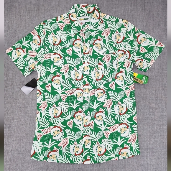 Tipsy Elves Other - Tipsy Elves Santa Palms Lightweight Button Down Shirt. Large.